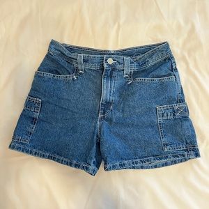 Denim midi short